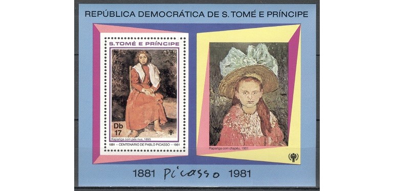 S.TOME E PRINCIPE 1981 - PICTURA, PABLO PICASSO (2) - BLOC NESTAMPILAT - MNH - COTA MICHEL : 12.5 E / pictura355
